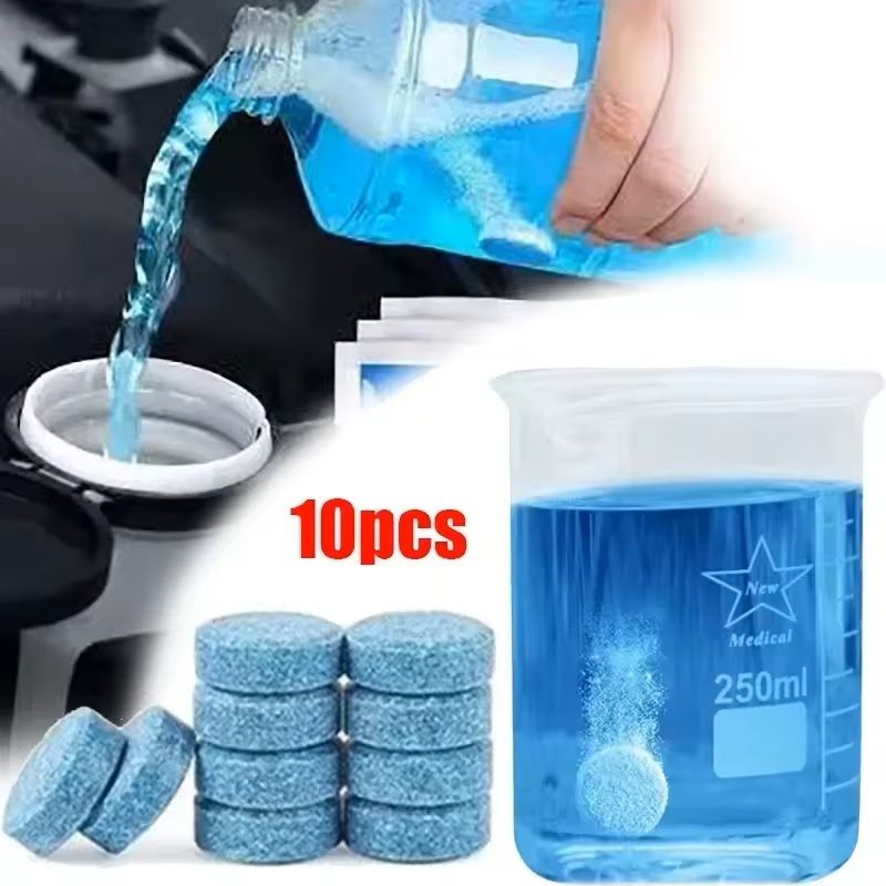Glass Cleaner Effervescent Tablets for Windshield Wipers