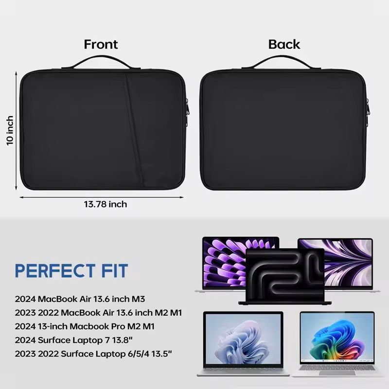 Waterproof Laptop Sleeve With Handle And Shockproof Padding For MacBook Air 4