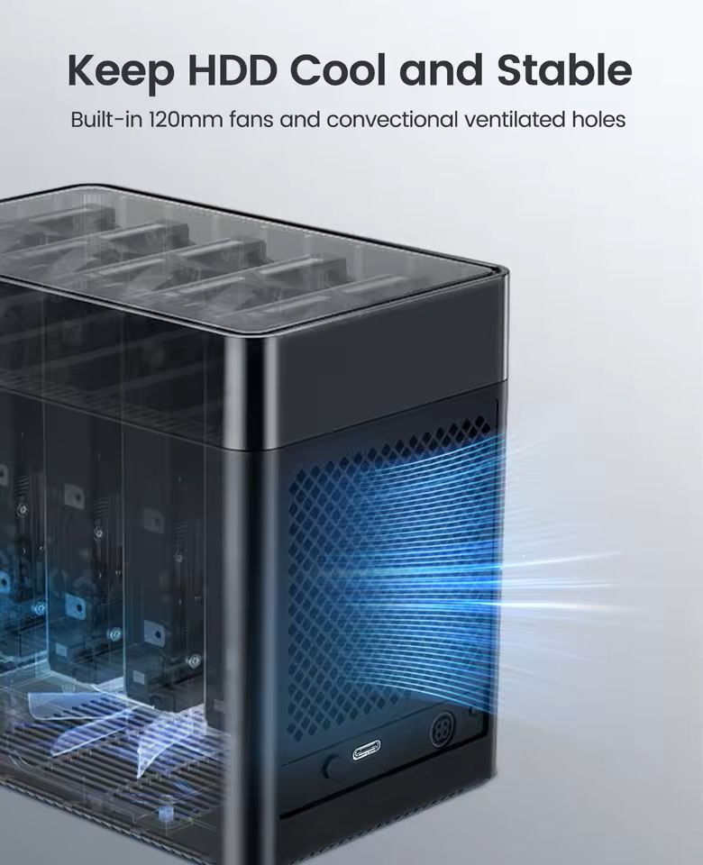 5 Bay Hard Drive Enclosure USB 30 To SATA For 35 Inch HDD 1