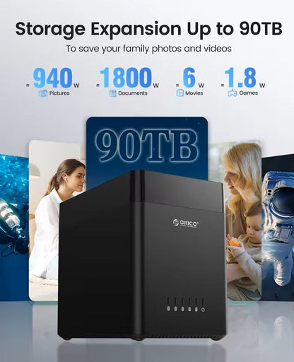 5 Bay Hard Drive Enclosure USB 30 To SATA For 35 Inch HDD 5