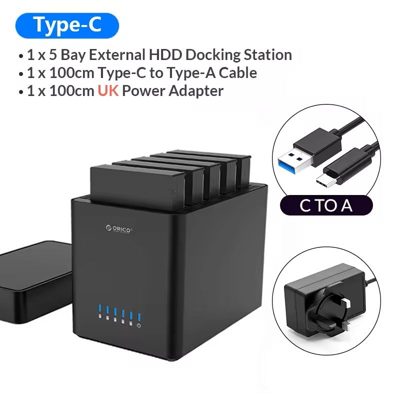 5 Bay Hard Drive Enclosure USB 30 To SATA For 35 Inch HDD 6