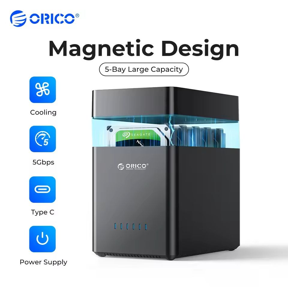 5 Bay Hard Drive Enclosure USB 3.0 to SATA for 3.5 inch HDD