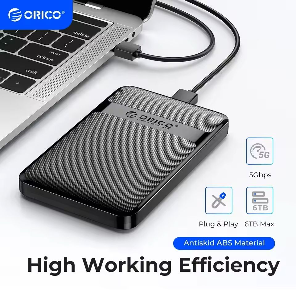 2.5 Inch USB-C HDD Enclosure with Auto-Sleep and 6Gbps Transfer Speed