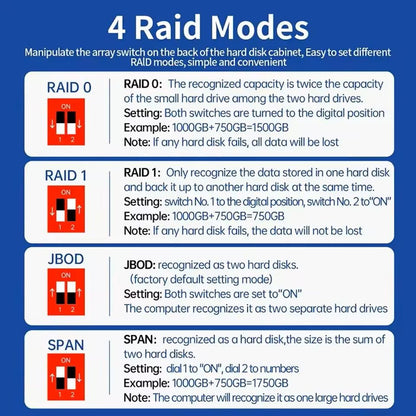 Dual Bay RAID Hard Drive Docking Station For 2535 Inch Drives 9