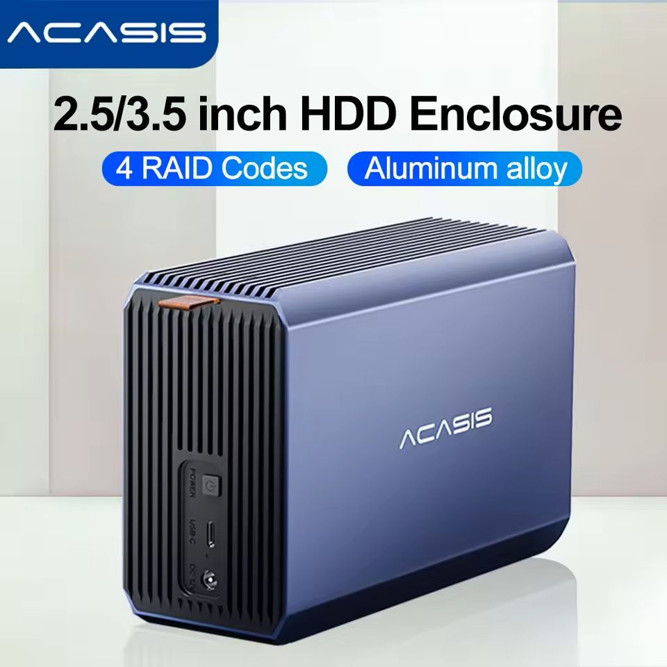 Dual Bay RAID Hard Drive Docking Station for 2.5/3.5 Inch Drives