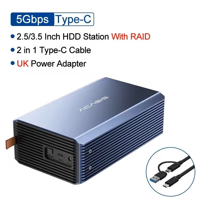 Dual Bay RAID Hard Drive Docking Station For 2535 Inch Drives 5