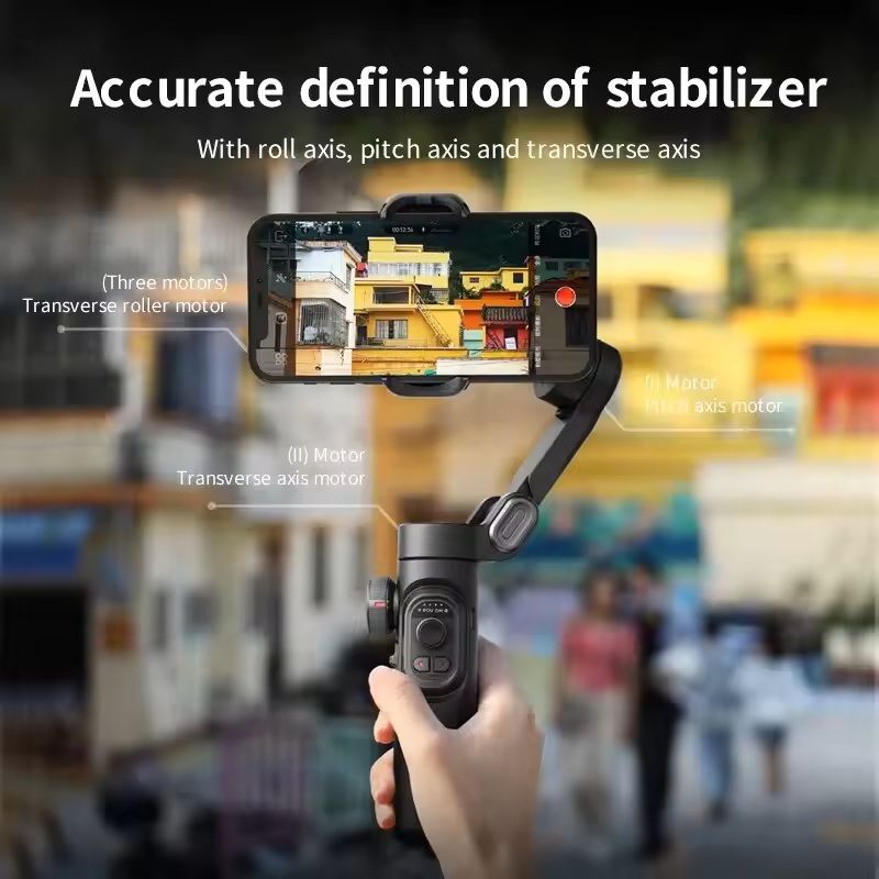 3Axis Smartphone Gimbal Stabilizer With AI Tracking For IPhone And Android 4