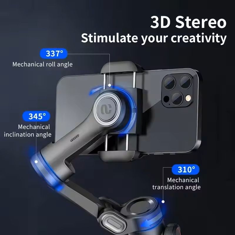 3Axis Smartphone Gimbal Stabilizer With AI Tracking For IPhone And Android 5
