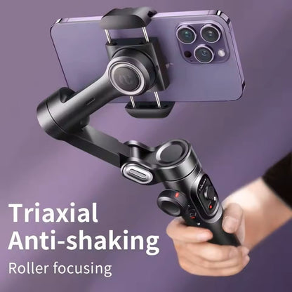 3-Axis Smartphone Gimbal Stabilizer with AI Tracking for iPhone and Android
