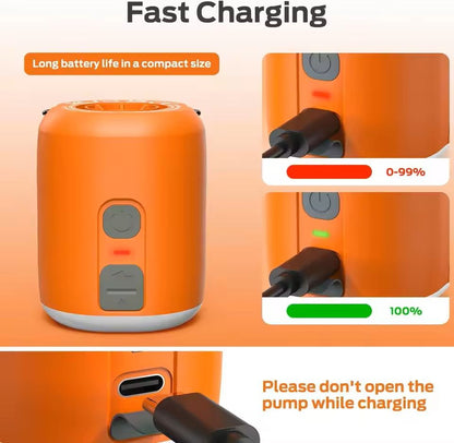 Portable Mini Air Pump With Camping Light And USB Rechargeable Battery 2