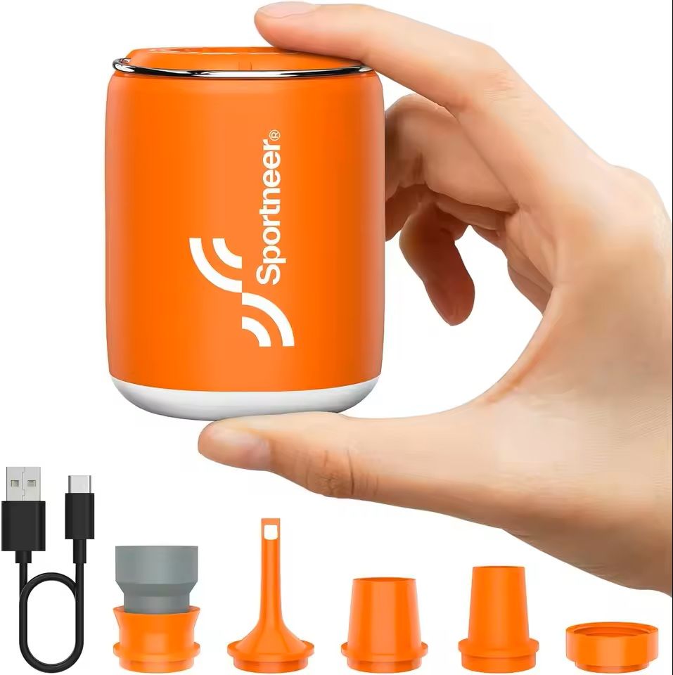 Portable Mini Air Pump With Camping Light And USB Rechargeable Battery 3
