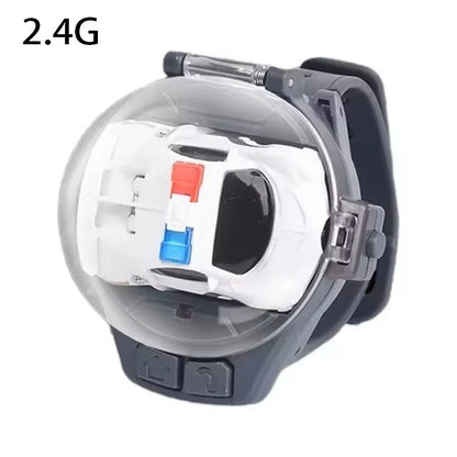 Mini RC Car Watch Toy With LED Light And Plush Animal Design 11