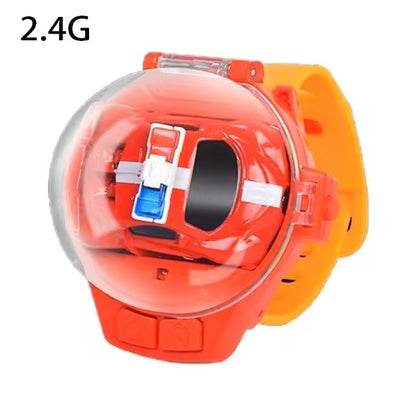 Mini RC Car Watch Toy With LED Light And Plush Animal Design 12