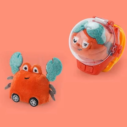 Mini RC Car Watch Toy With LED Light And Plush Animal Design 8