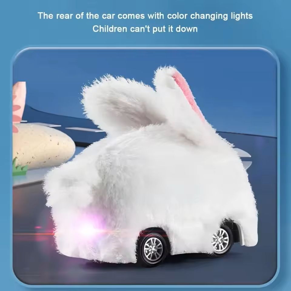Mini RC Car Watch Toy With LED Light And Plush Animal Design 15