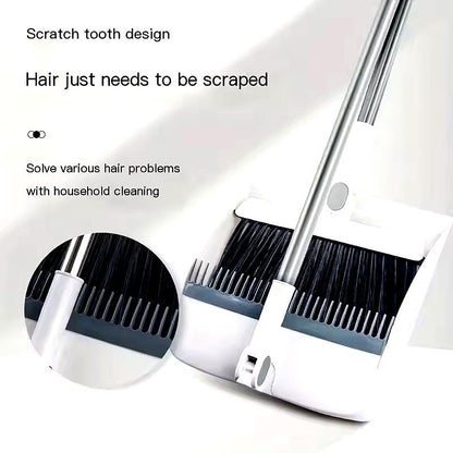 3in1 Rotatable Foldable Magnetic Broom  Dustpan Set With SelfCleaning Teeth  Ideal For Pet Hair  Co 1