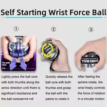 Gyroscopic Wrist And Forearm Exerciser Auto Start Hand Strengthener With LED Lights 2