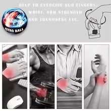 Gyroscopic Wrist And Forearm Exerciser Auto Start Hand Strengthener With LED Lights 4