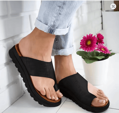 Women's Open-Toe Wedge Platform Slippers – Anti-Slip, Thick Sole, Casual Outdoor Sandals