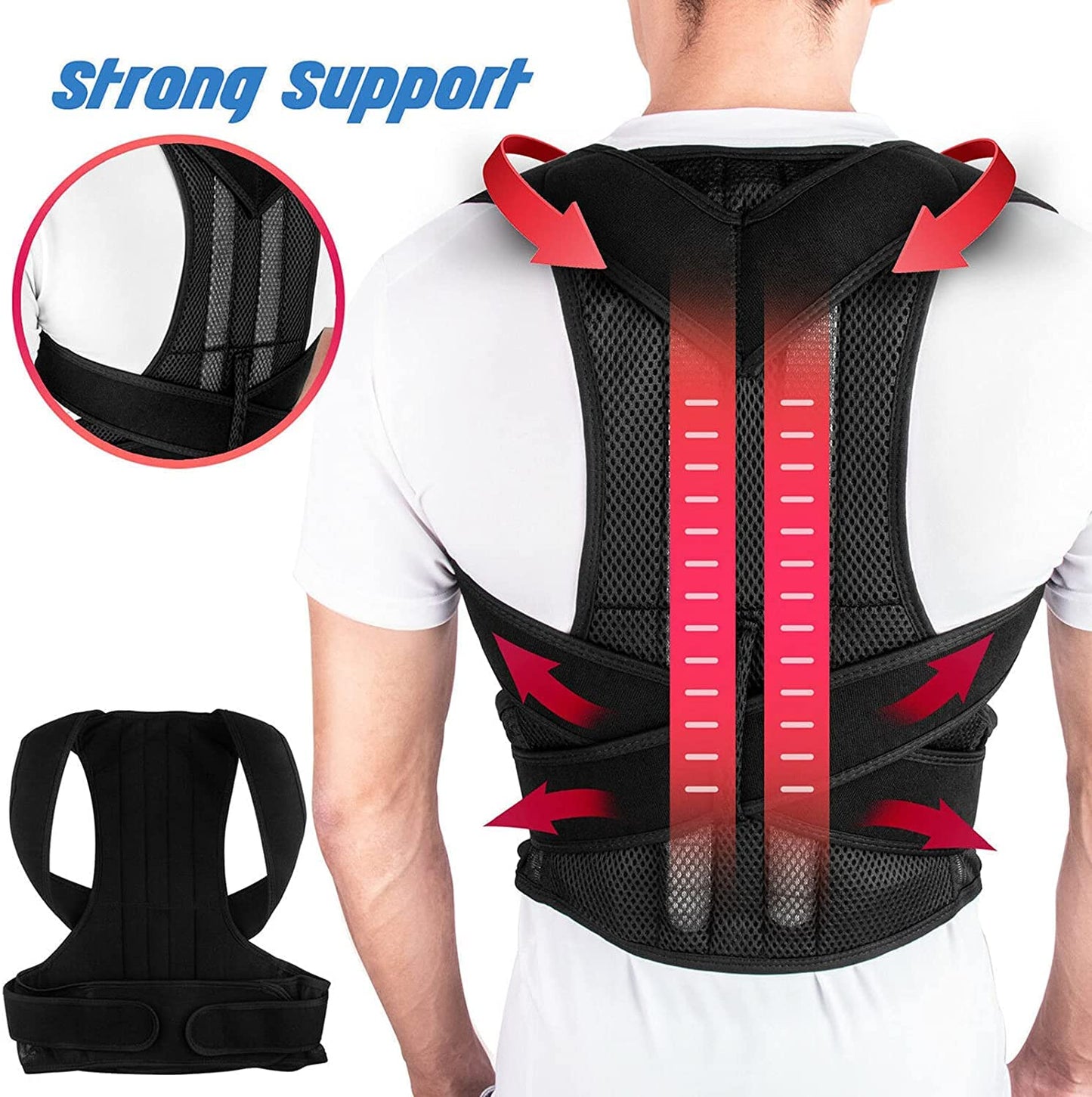 Adjustable Upper Back Posture Corrector  Clavicle Support Brace For Shoulder Alignment  Back Straig 4