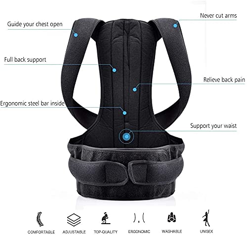 Adjustable Upper Back Posture Corrector  Clavicle Support Brace For Shoulder Alignment  Back Straig 5