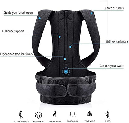 Adjustable Upper Back Posture Corrector  Clavicle Support Brace For Shoulder Alignment  Back Straig 5