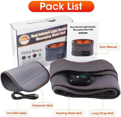 Electric Heating Waist Massager Belt  Vibration  Hot Compress Support With 3Level Adjustment 1