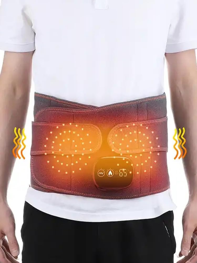 Electric Heating Waist Massager Belt  Vibration  Hot Compress Support With 3Level Adjustment 2