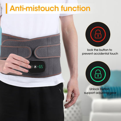 Electric Heating Waist Massager Belt  Vibration  Hot Compress Support With 3Level Adjustment 7