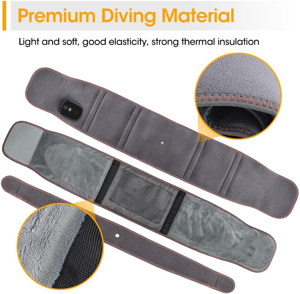 Electric Heating Waist Massager Belt  Vibration  Hot Compress Support With 3Level Adjustment 8