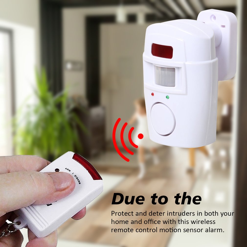Wireless Motion Sensor Alarm Indoor  Outdoor Security Detector With Remote Control For Home Garage  2