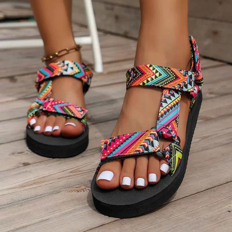 Summer Flat Womens Shoes  Hemp Rope Set Foot Beach Sandals Outdoor AllMatch Casual Slippers Large S