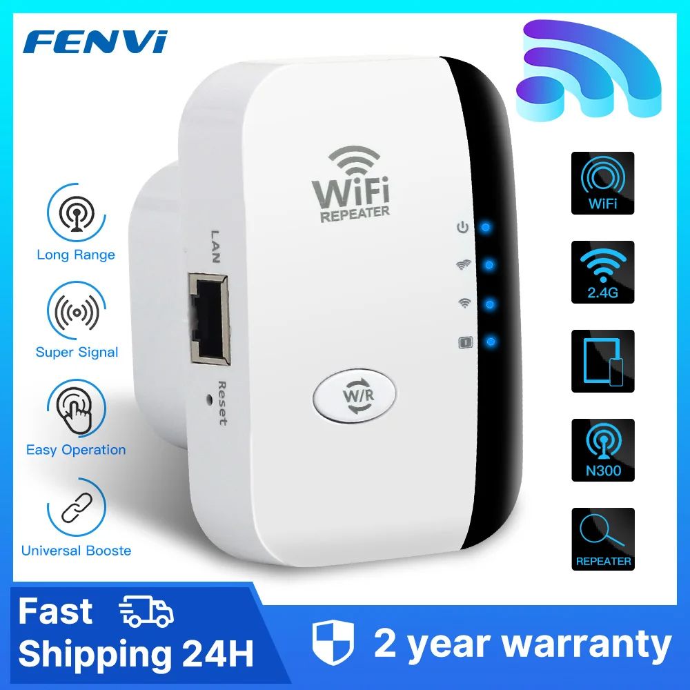 Wireless WiFi Repeater, Remote Extender & Signal Amplifier for Home and Office