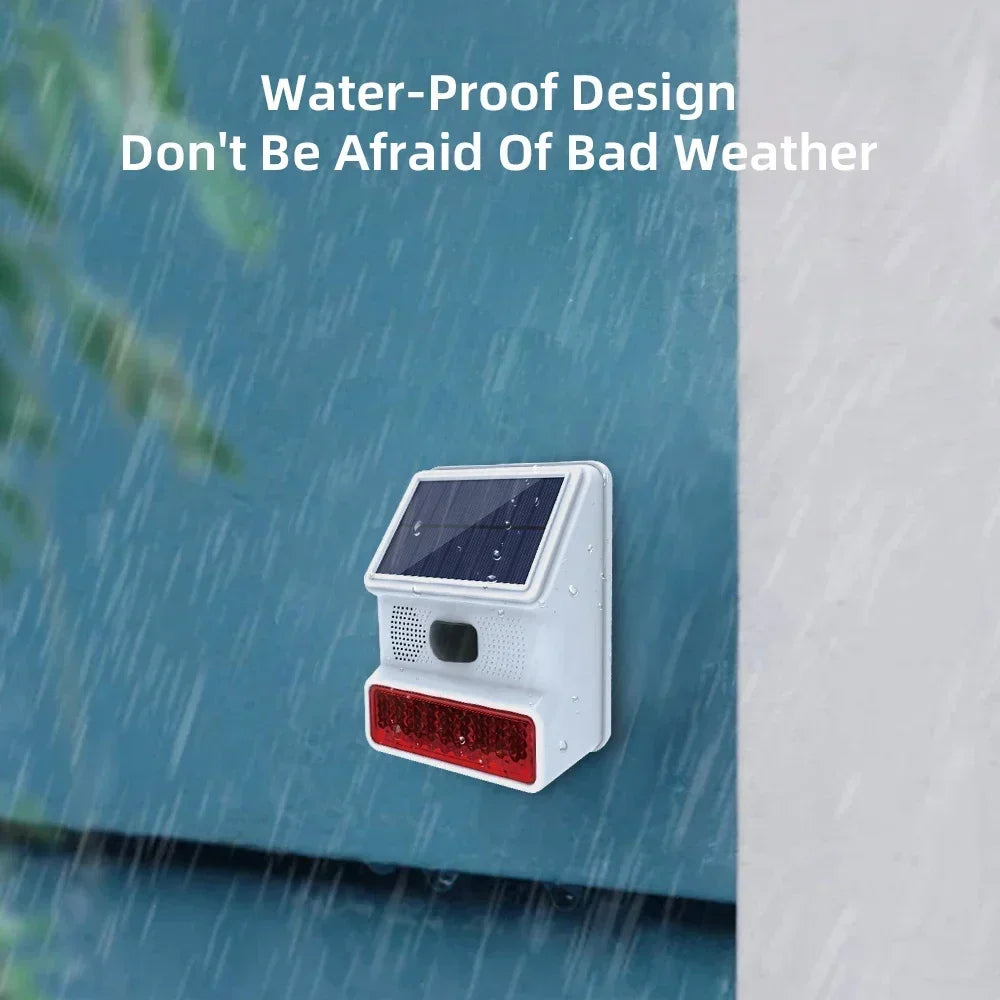 SolarPowered Wireless Alarm System 433MHz Waterproof Outdoor Strobe Light With Door And Infrared Se 2