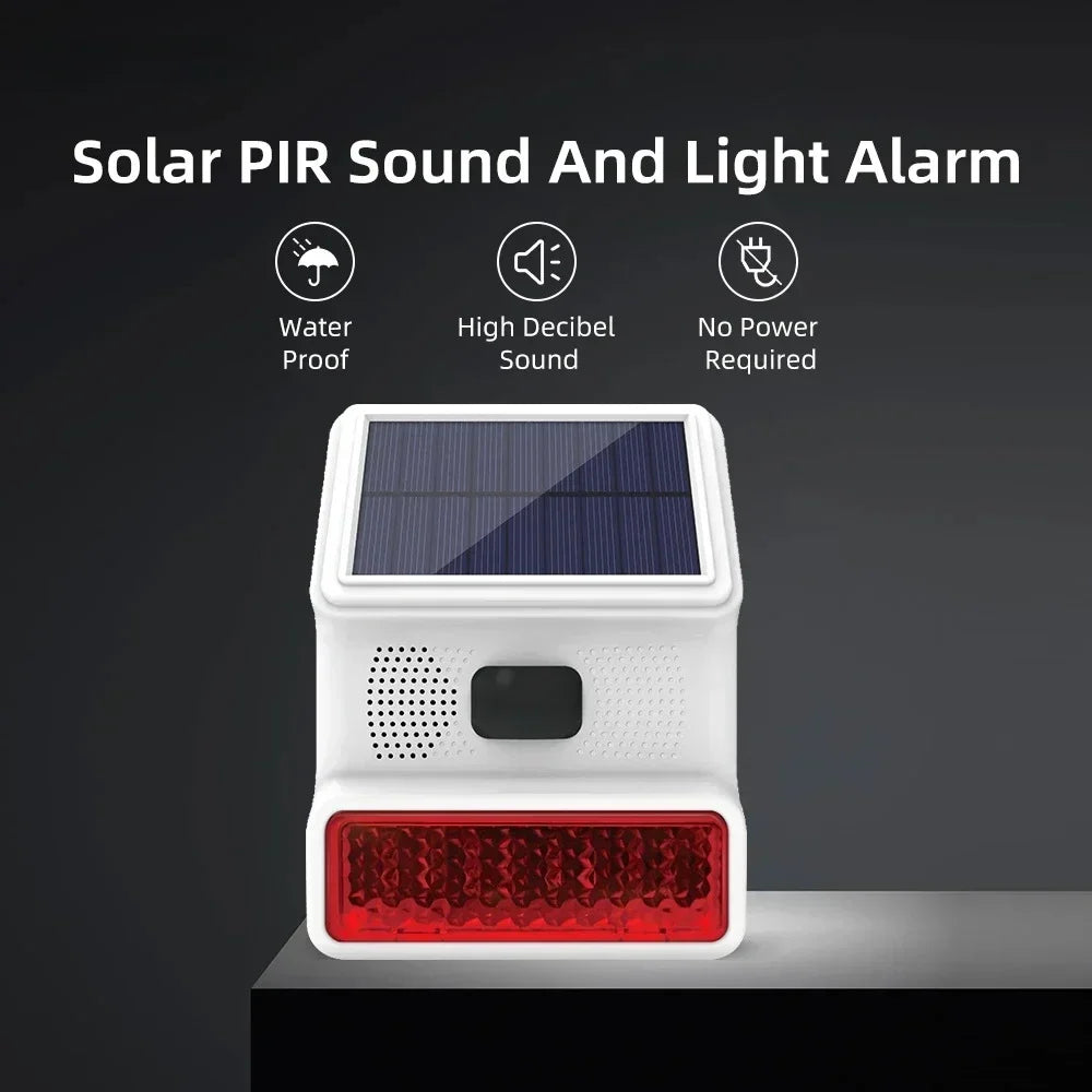SolarPowered Wireless Alarm System 433MHz Waterproof Outdoor Strobe Light With Door And Infrared Se 3