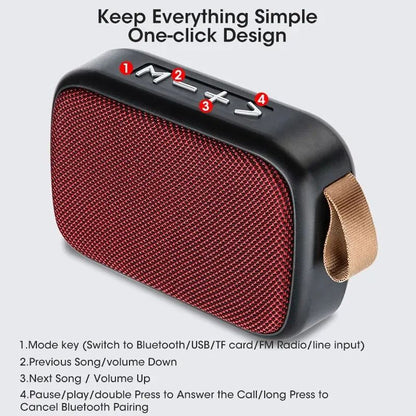 Mini Wireless Bluetooth Speaker Outdoor Portable Subwoofer With FM Stereo USBTF Card Playback Recha 1