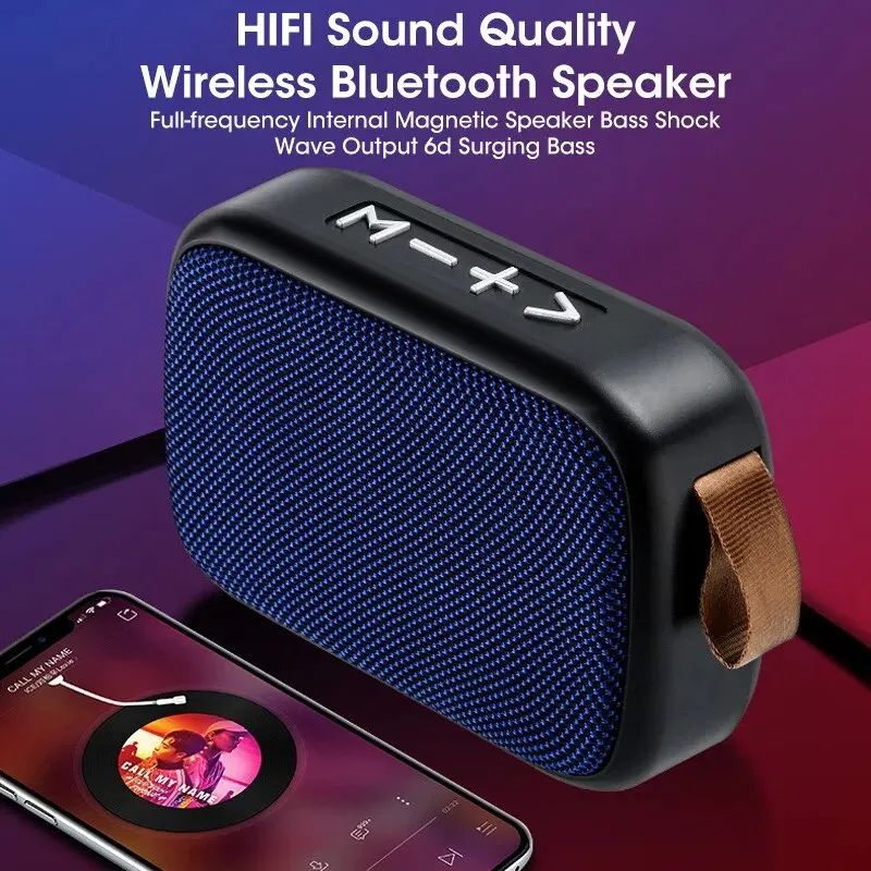 Mini Wireless Bluetooth Speaker Outdoor Portable Subwoofer with FM Stereo, USB/TF Card Playback, Rechargeable Speaker