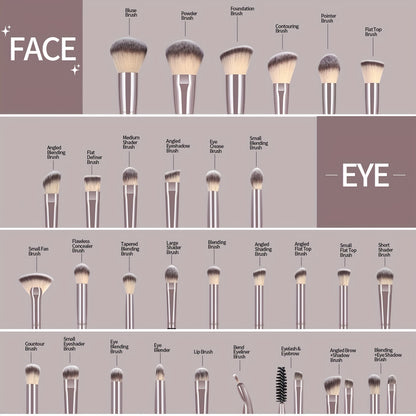 Professional Cosmetic Brushes Collection HighQuality Makeup Tools For Seamless Blending  Precision 5