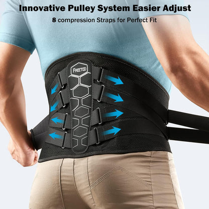Adjustable Back Brace for Lower Back Pain Relief – Lightweight Lumbar Support Belt for Sciatica, Scoliosis, and Herniate
