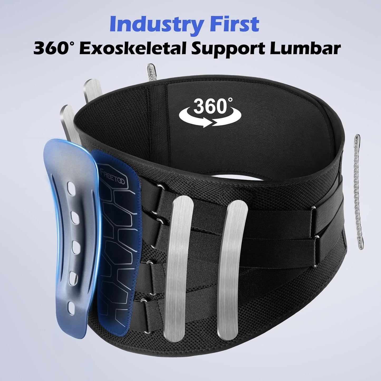 Adjustable Back Brace For Lower Back Pain Relief  Lightweight Lumbar Support Belt For Sciatica Scol 3