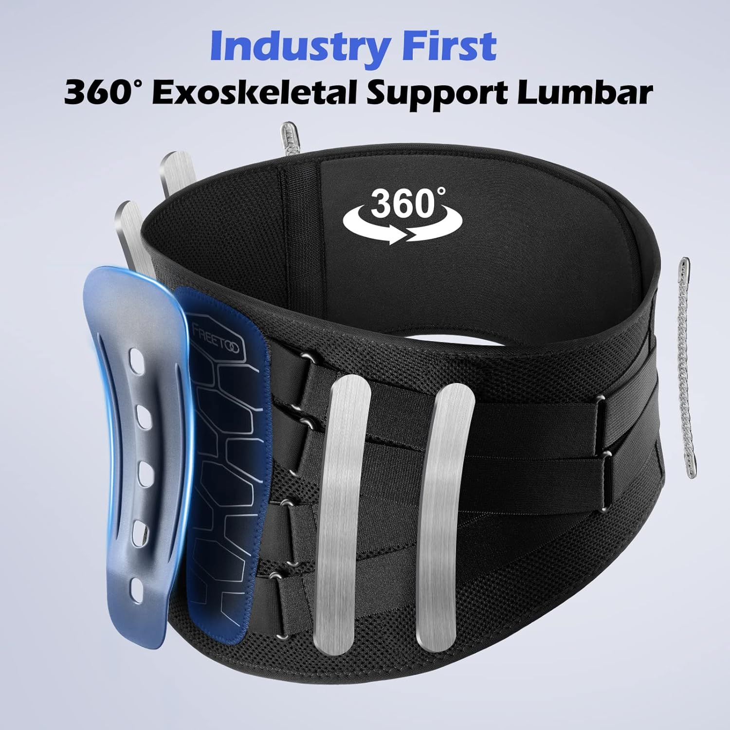 Adjustable Back Brace For Lower Back Pain Relief  Lightweight Lumbar Support Belt For Sciatica Scol 3