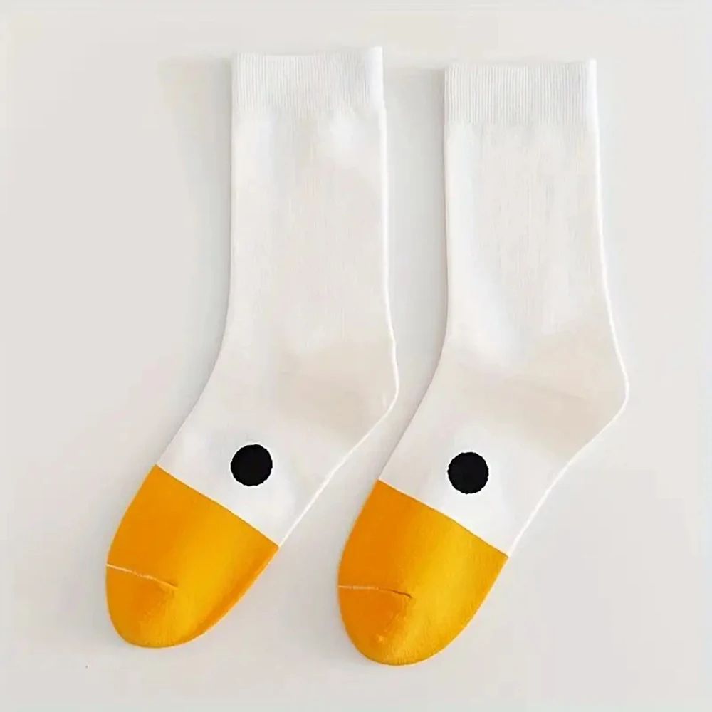 Cartoon Women Socks Funny Goose Design Soft Breathable Comfortable Cute Casual Fashionable  Versati 4