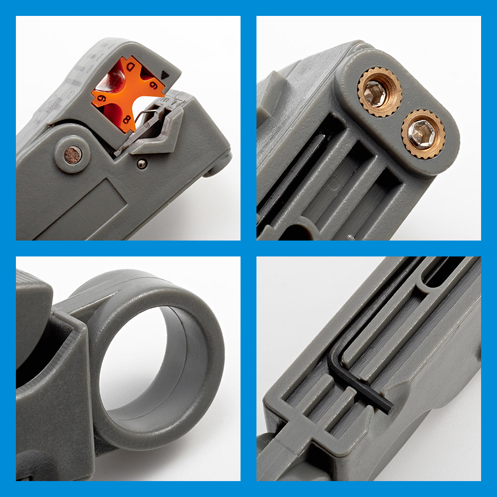 Straight Electrical Stripping Pliers Stainless Steel Cable Stripper With Insulated Handle  Hexagon  2