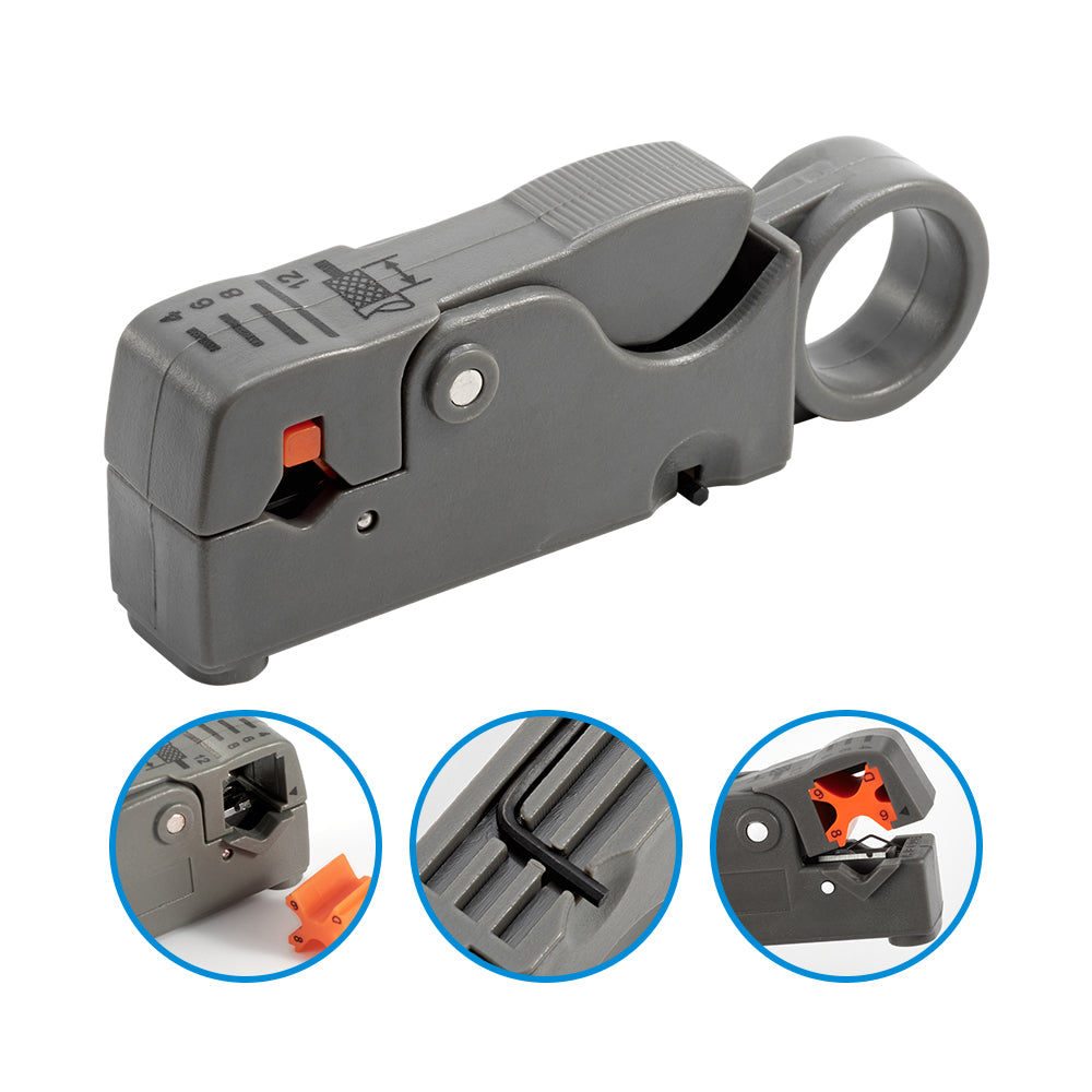 Straight Electrical Stripping Pliers Stainless Steel Cable Stripper With Insulated Handle  Hexagon  3