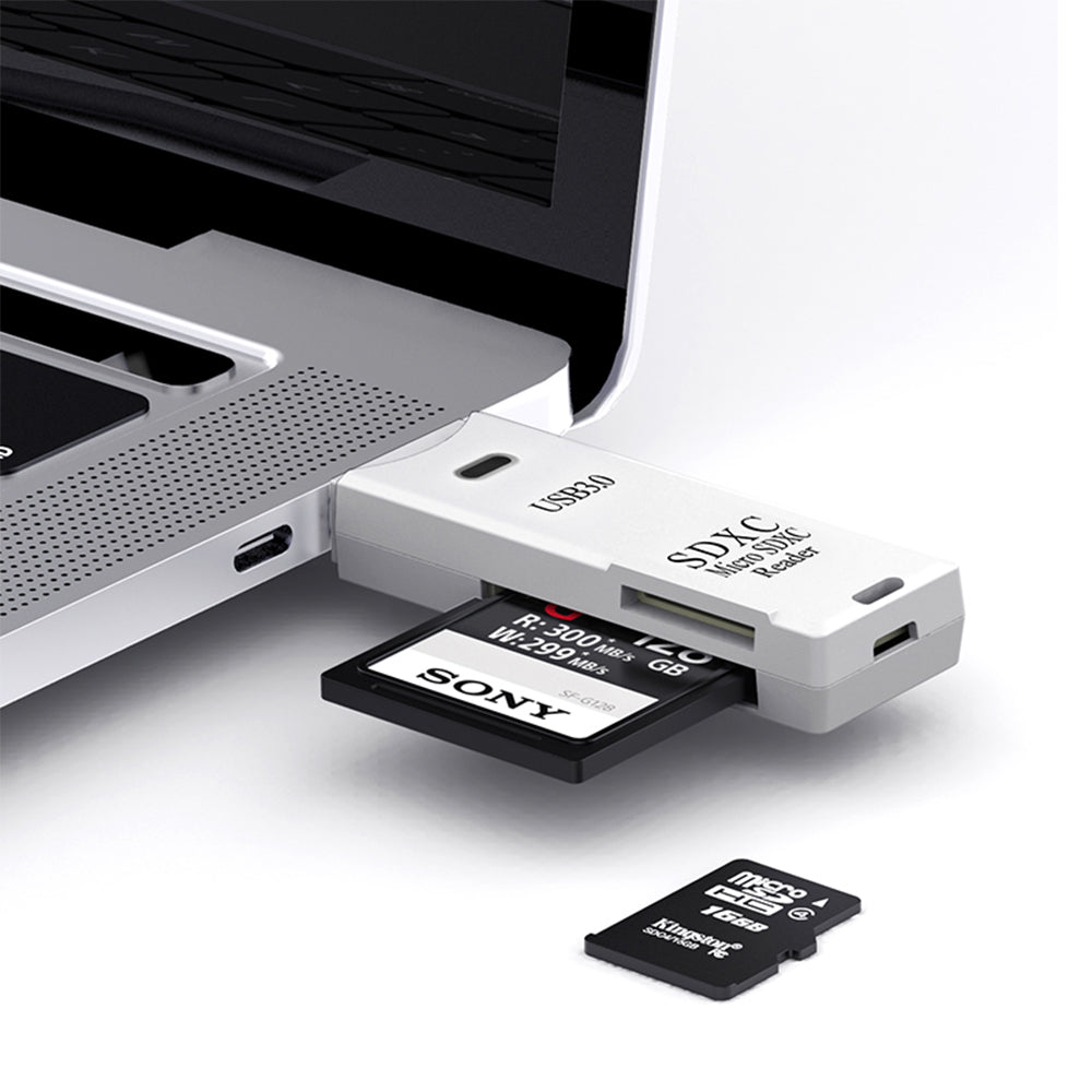 Dual Slot USB 3.0 Card Reader, High-Speed Micro TF & SD Adapter for Laptop & PC Accessories