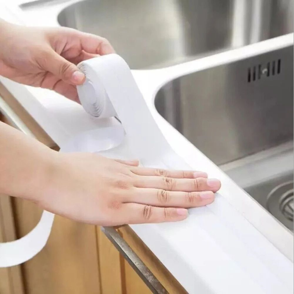 Waterproof PVC Shower Bath Sealing Tape Strips Self Adhesive Mold Proof Caulk Strip For Bathroom  K 3