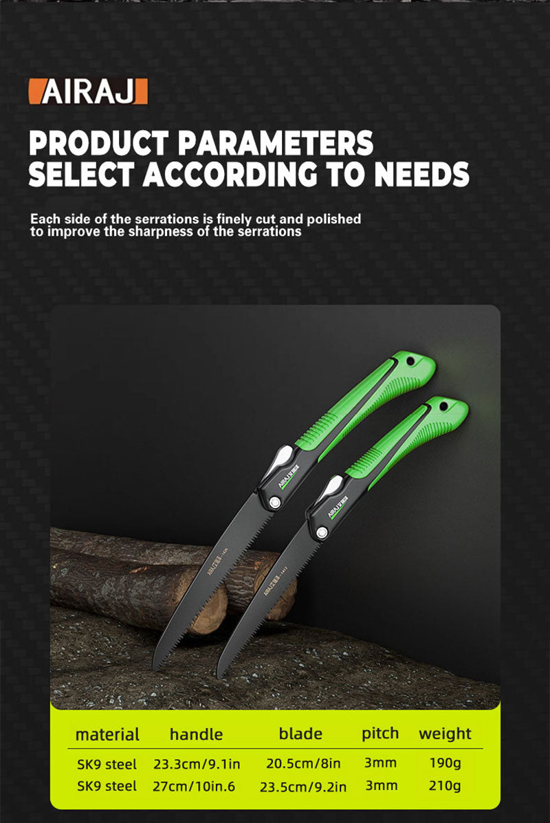 Extended Multi-functional Hand Saw, Portable Steel Saw for Woodworking, Camping & Outdoor Tree Cutting