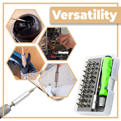 Mini 32-in-1 Precision Screwdriver Set, Magnetic Phillips Bits Repair Kit for Phone, Watch, Glasses & PC
