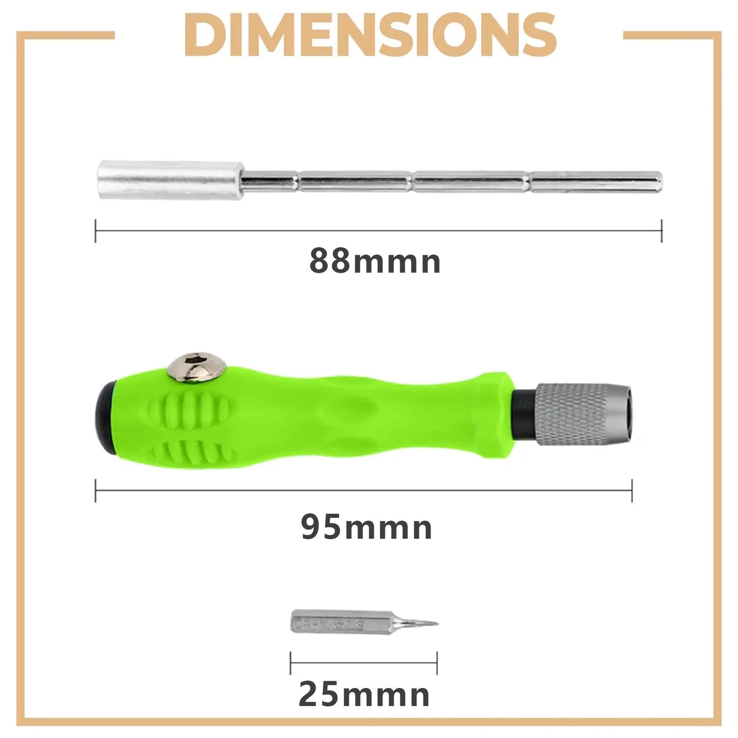 Mini 32-in-1 Precision Screwdriver Set, Magnetic Phillips Bits Repair Kit for Phone, Watch, Glasses & PC