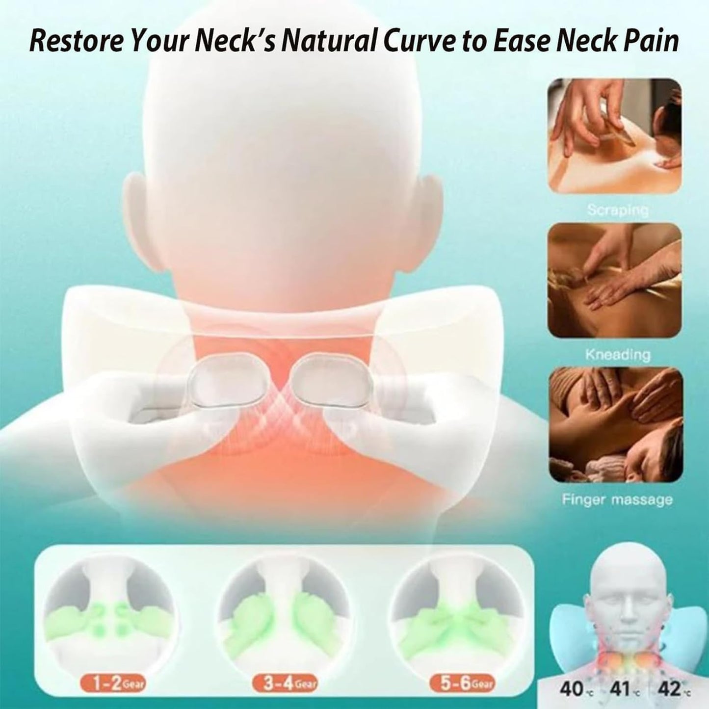 Electric Neck Massager With Airbag Traction And Infrared Heat 3